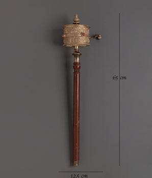 silver-plated-buddhist-prayer-wheel