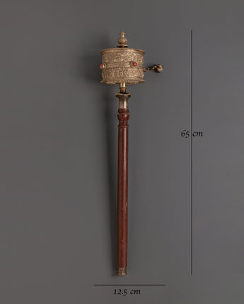 silver-plated-buddhist-prayer-wheel