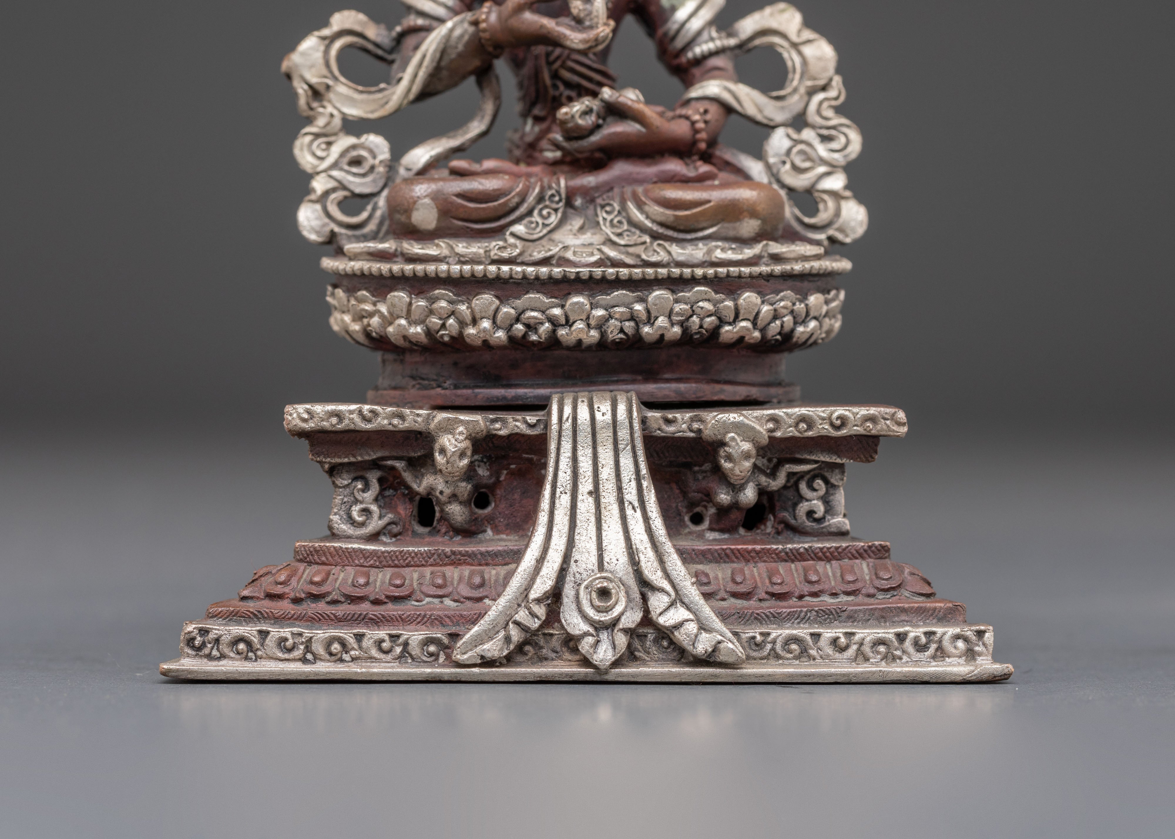 Tibetan Handcrafted Vajrasattva Statue | Silver Plated Traditional Art