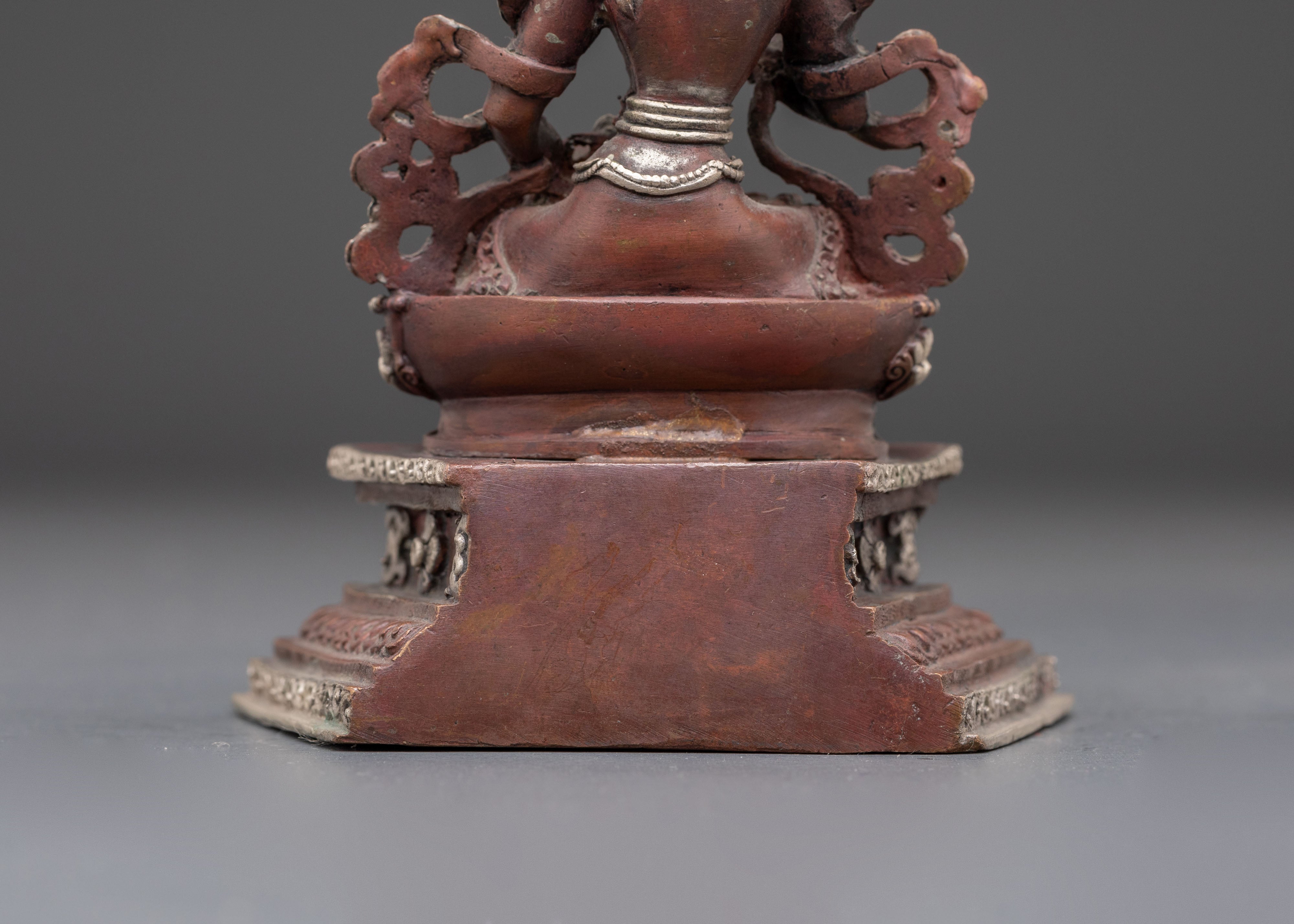Tibetan Handcrafted Vajrasattva Statue | Silver Plated Traditional Art