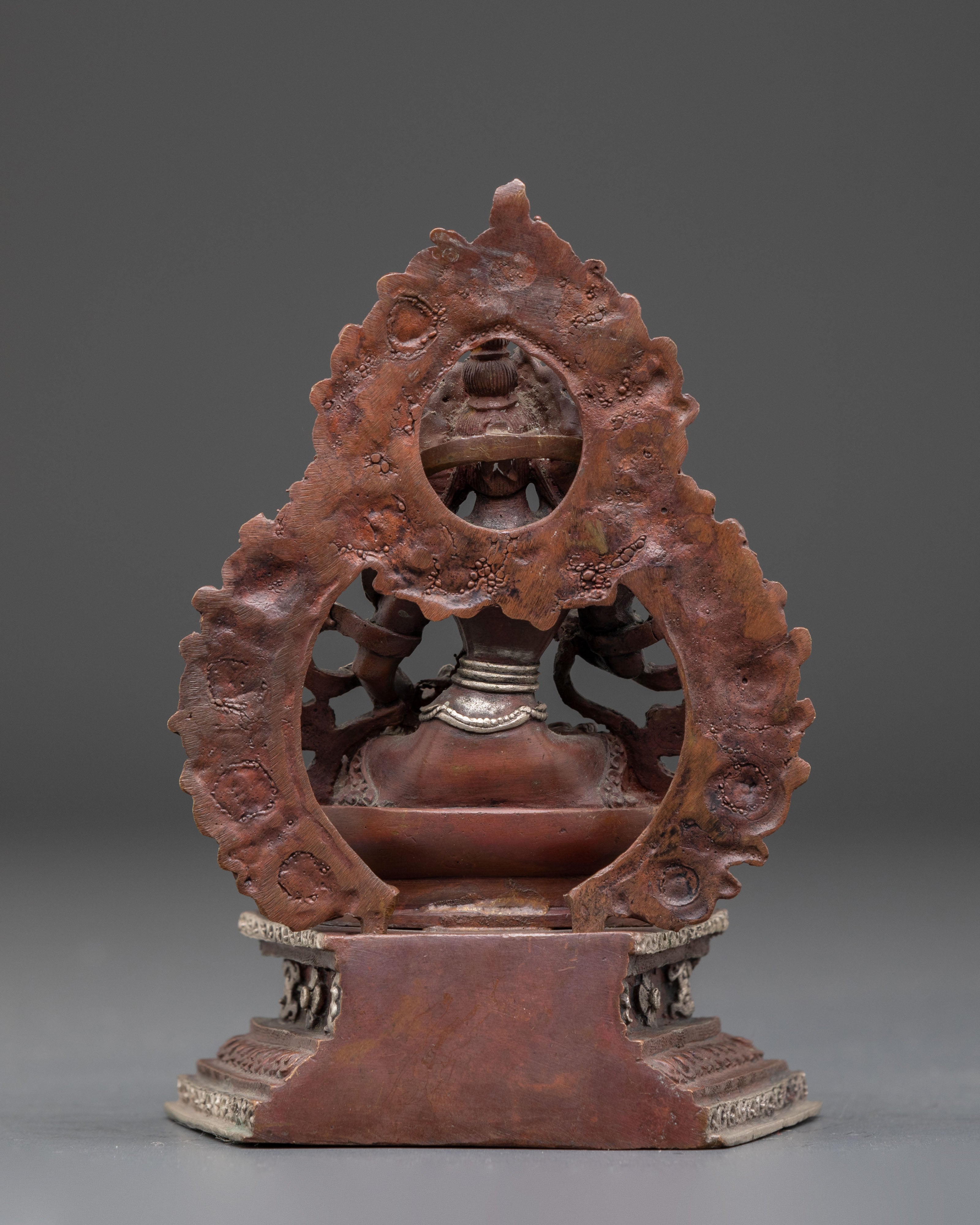 Tibetan Handcrafted Vajrasattva Statue | Silver Plated Traditional Art
