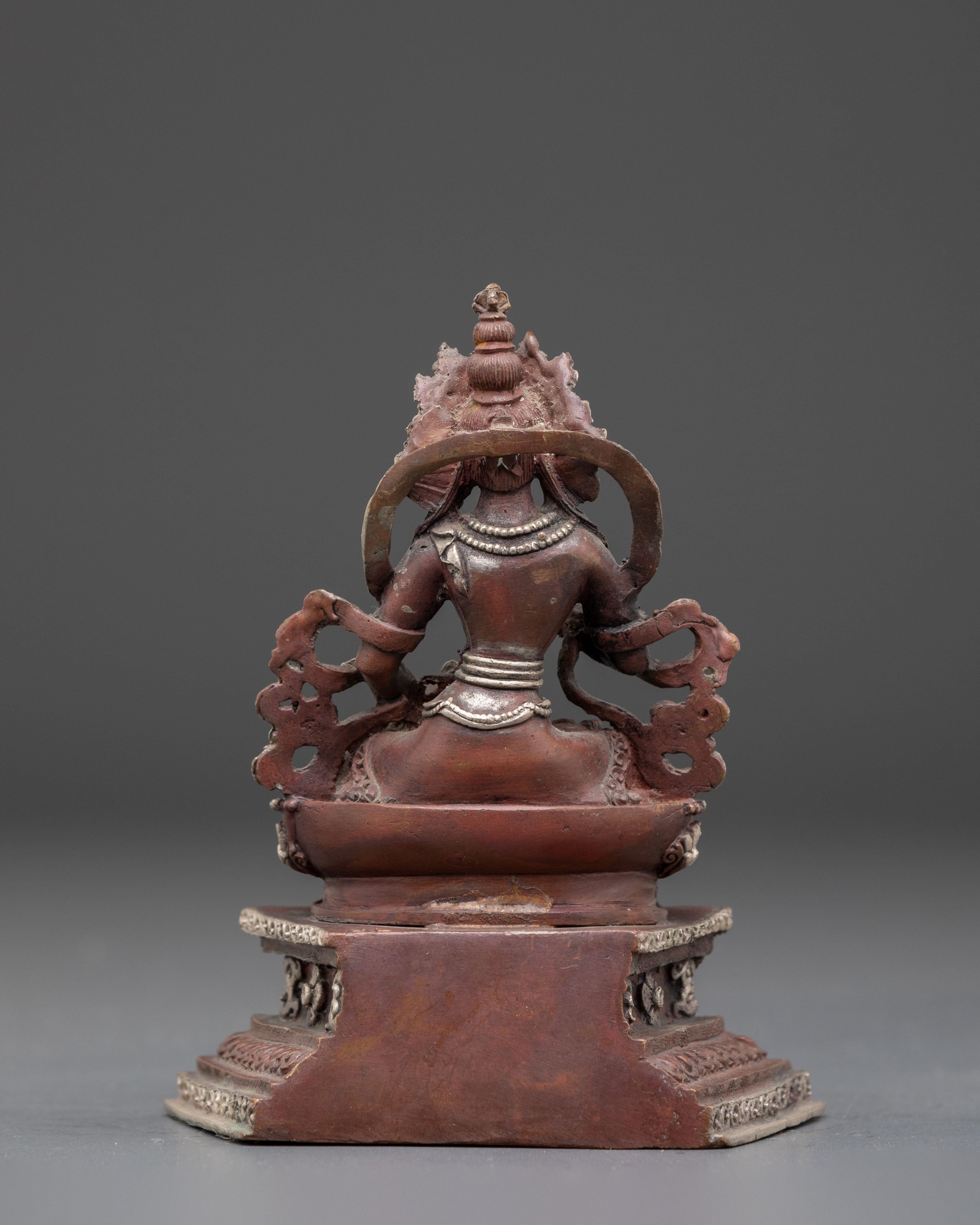 Tibetan Handcrafted Vajrasattva Statue | Silver Plated Traditional Art