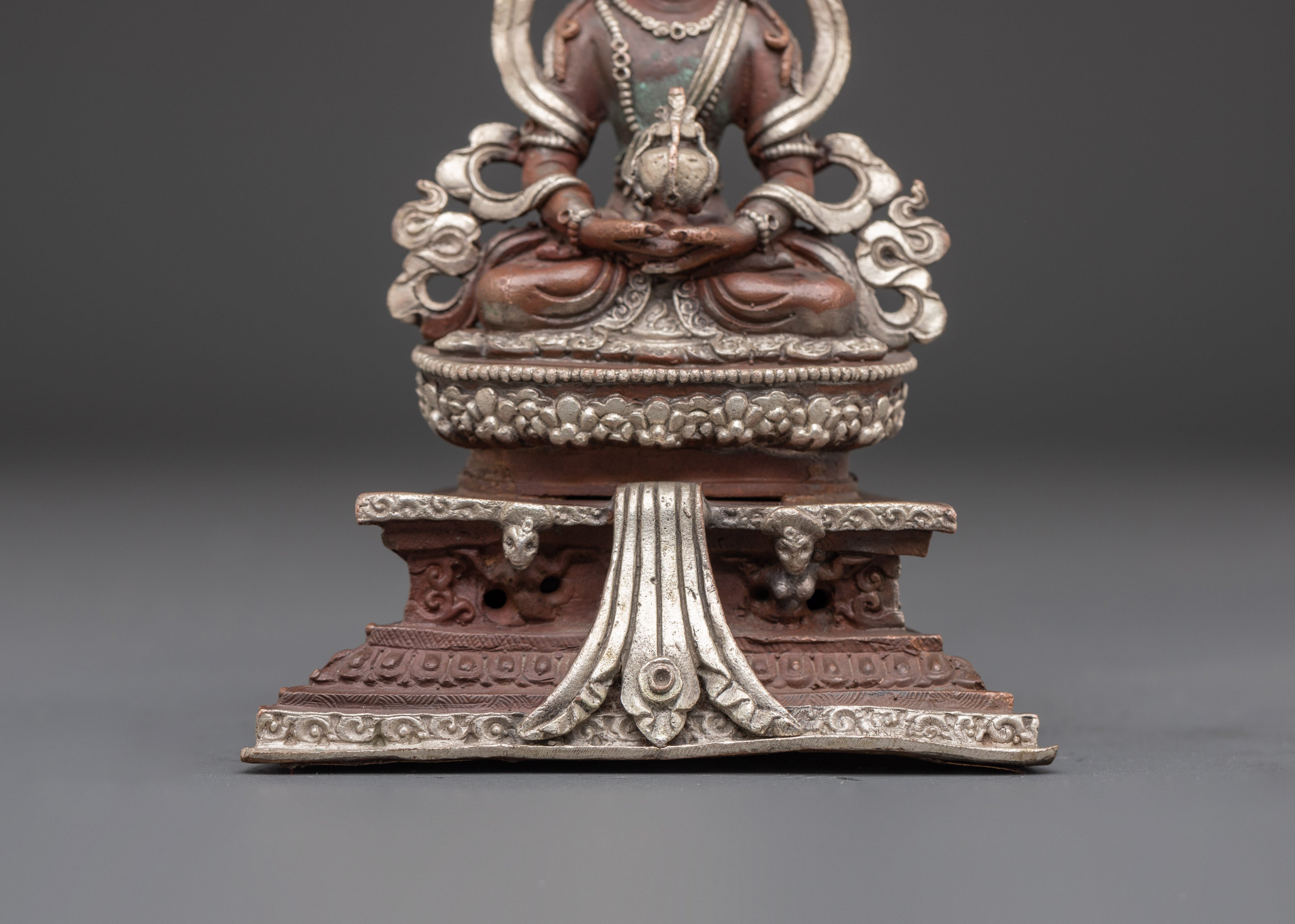Silver Plated Amitayus Statue | Buddha of Eternal Life