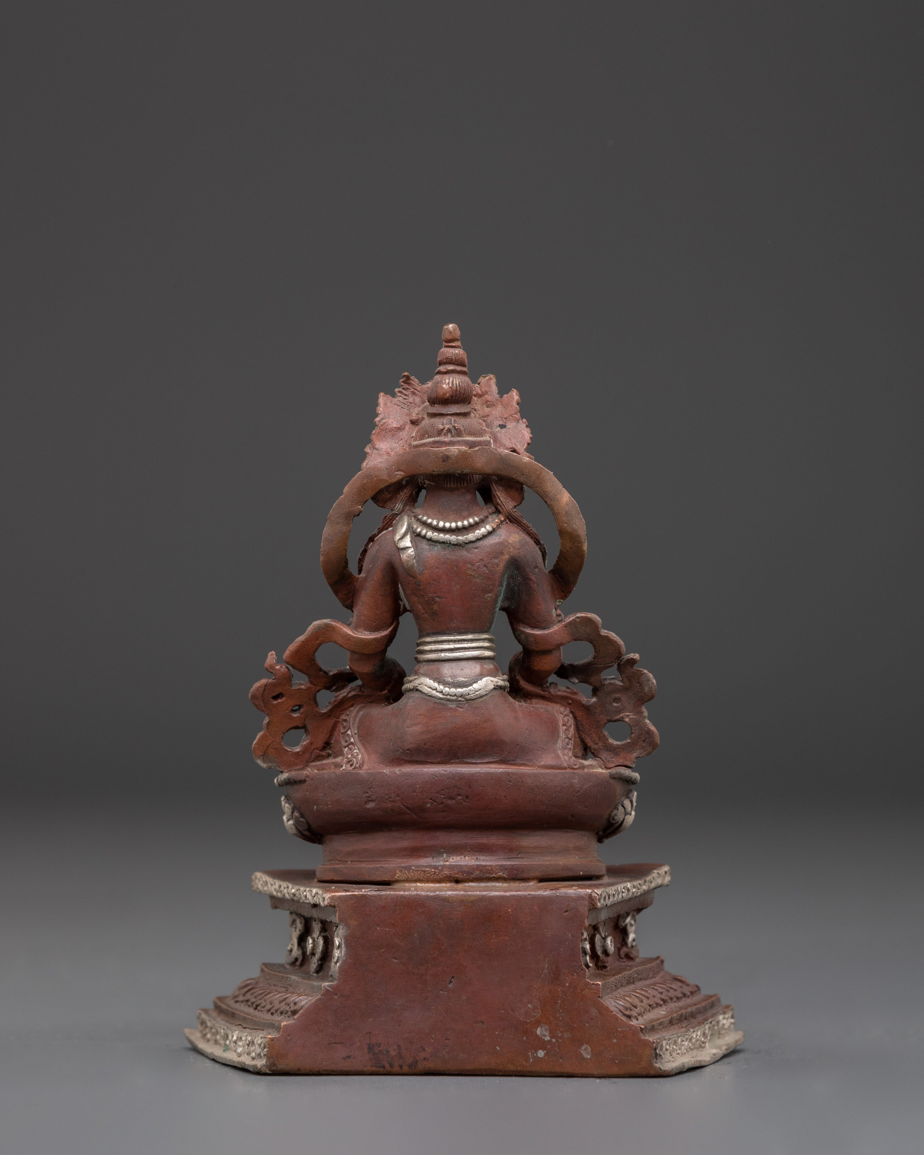 Silver Plated Amitayus Statue | Buddha of Eternal Life
