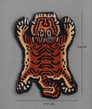Wool Tiger Design Rug | Tibetan Wool Rug for Spiritual & Home Décor