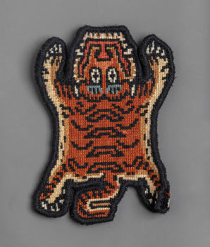 Wool Tiger Design Rug | Tibetan Wool Rug for Spiritual & Home Décor