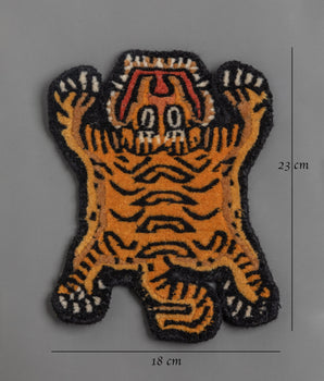 Traditional Tiger Rug Tribal Style Decor | 120 Knots Tibetan Rug