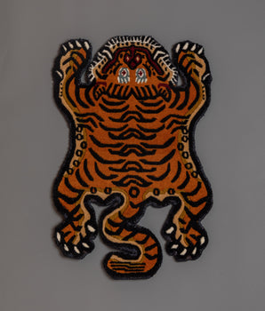 Tiger Print Wool Rug | Tribal Style Decor for Unique Spaces
