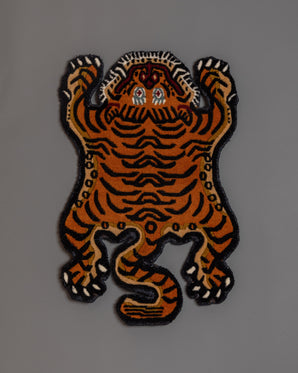 Tiger Print Wool Rug | Tribal Style Decor for Unique Spaces