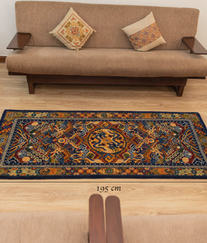 Handcrafted Tibetan Carpet | Traditional Wool Carpet with 200 Knots