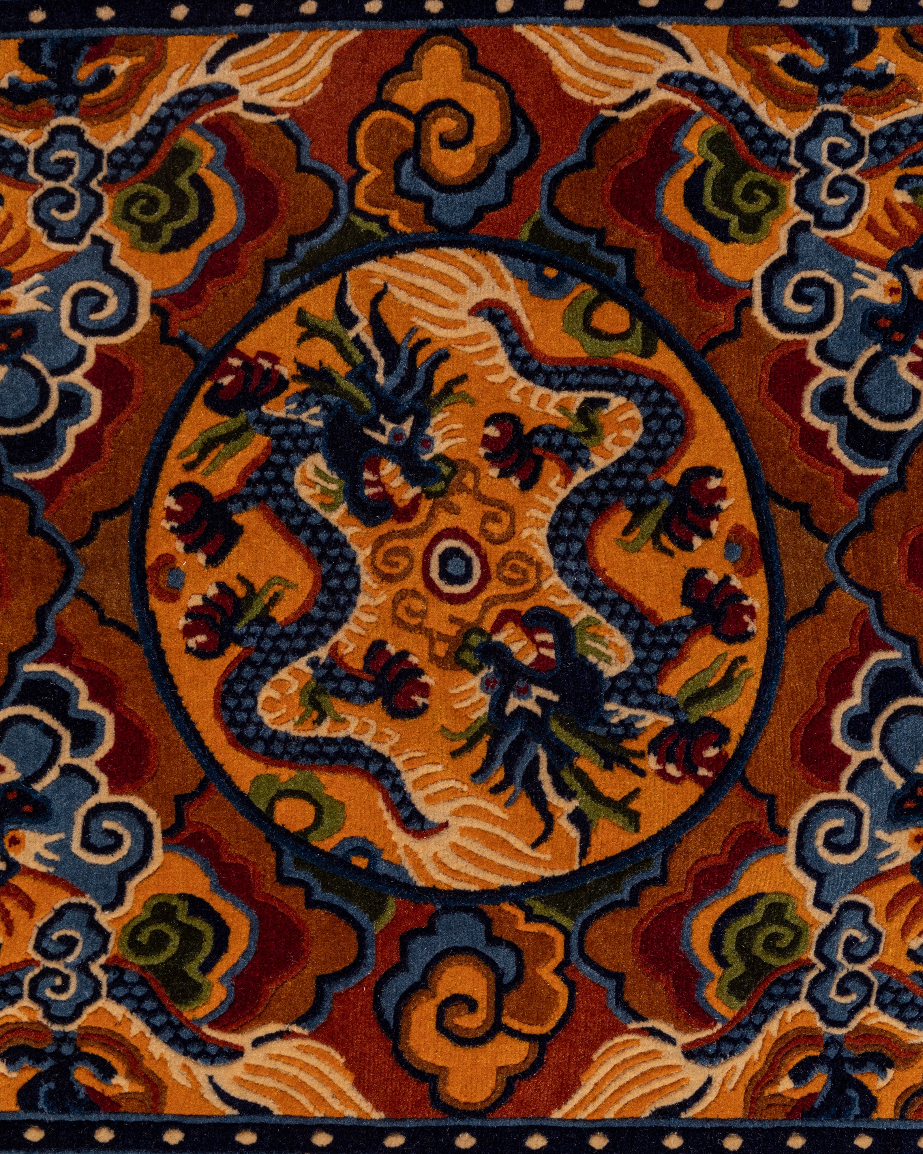 Handcrafted Tibetan Carpet | Traditional Wool Carpet with 200 Knots