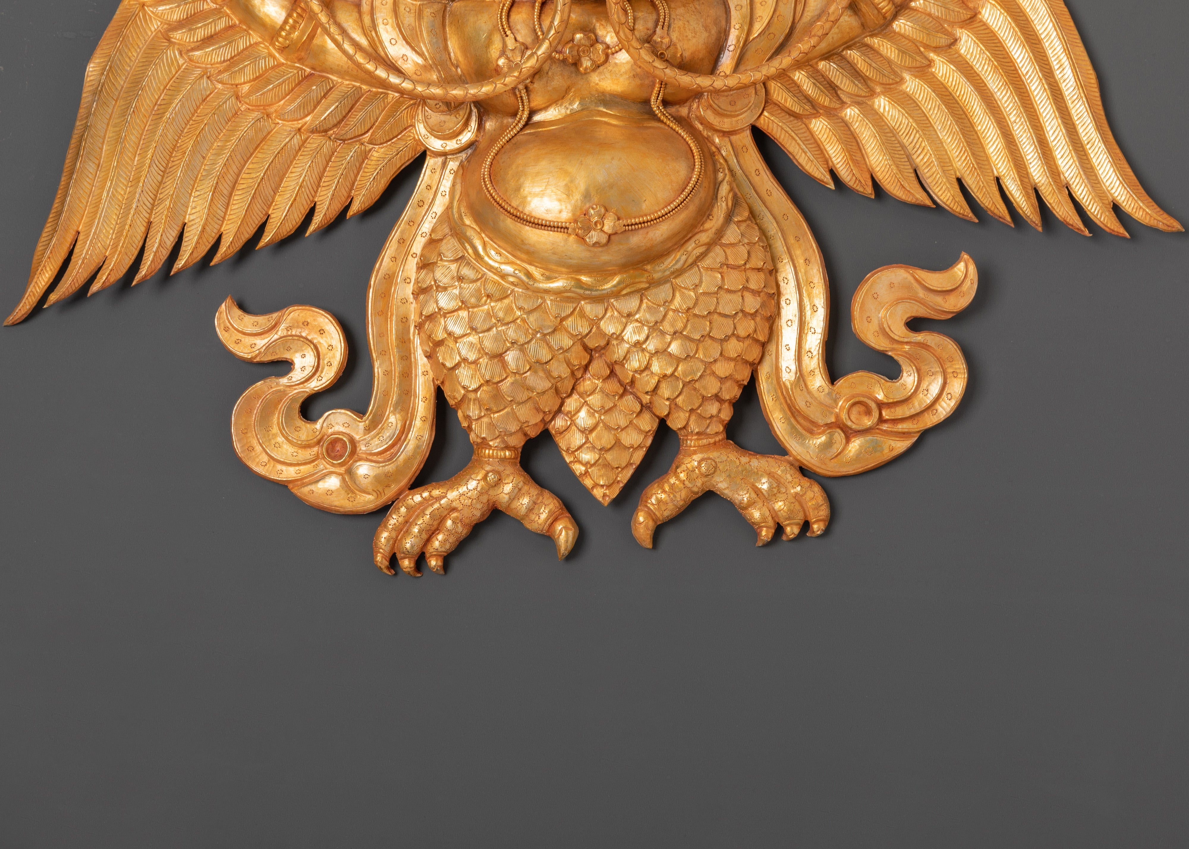Buddhist Garuda Wall Hanging | Mythical Bird Sculpture