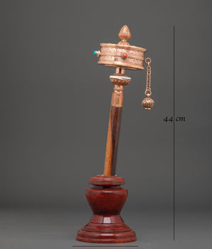 Healing Handheld Prayer Wheel | Ritual Tool for Meditation