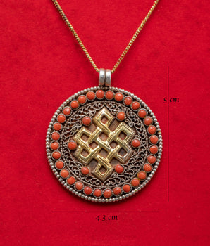 Endless Knot Silver Pendant | A Symbolic Spiritual Accessory