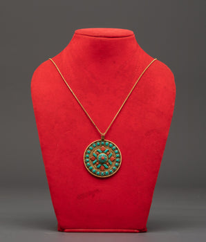 Tibetan Pendant Locket | Hand-carved Ethnic Jewelry