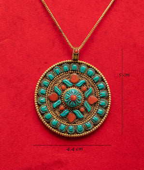 Tibetan Pendant Locket | Hand-carved Ethnic Jewelry