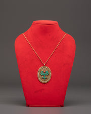 Handmade Tibetan Locket with Beautiful Detailing | Silver and Gold Plated Jewelry