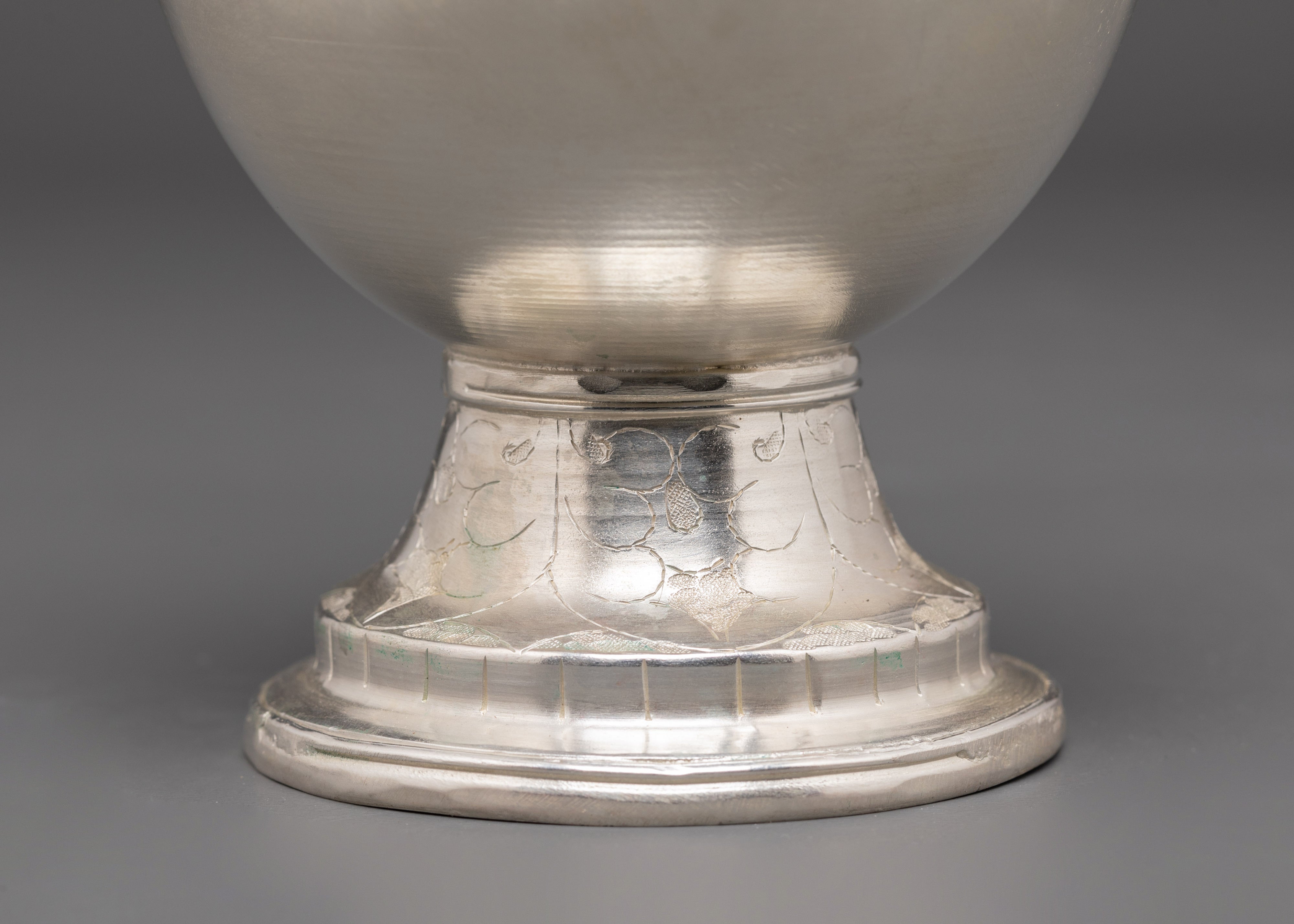 Silver Plated Copper Ritual Bhumba for Ceremonies and Altar Practices
