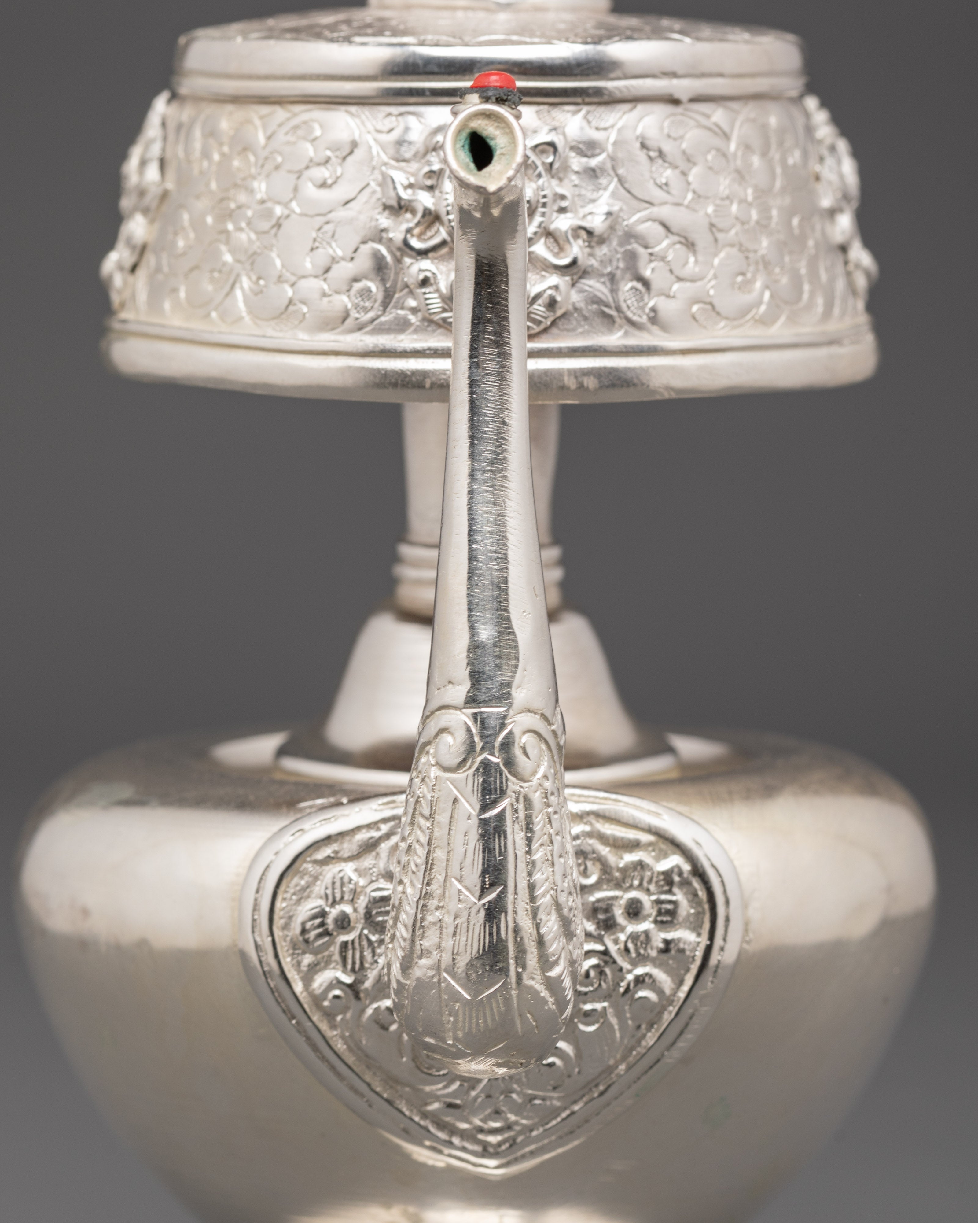 Silver Plated Copper Ritual Bhumba for Ceremonies and Altar Practices