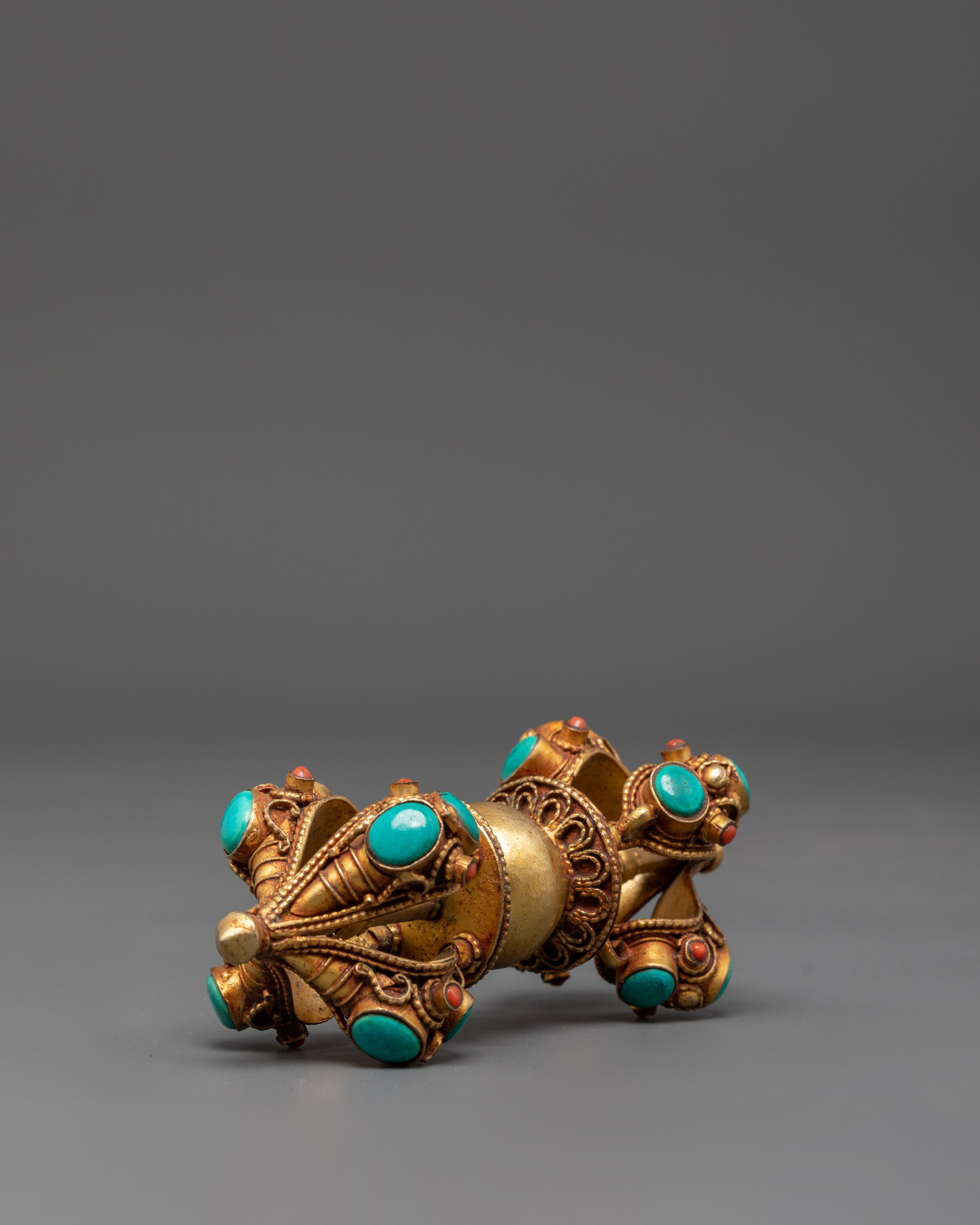 Gold Plated Vajra for Ritual Ceremonies | Spiritual Meditation Artifact