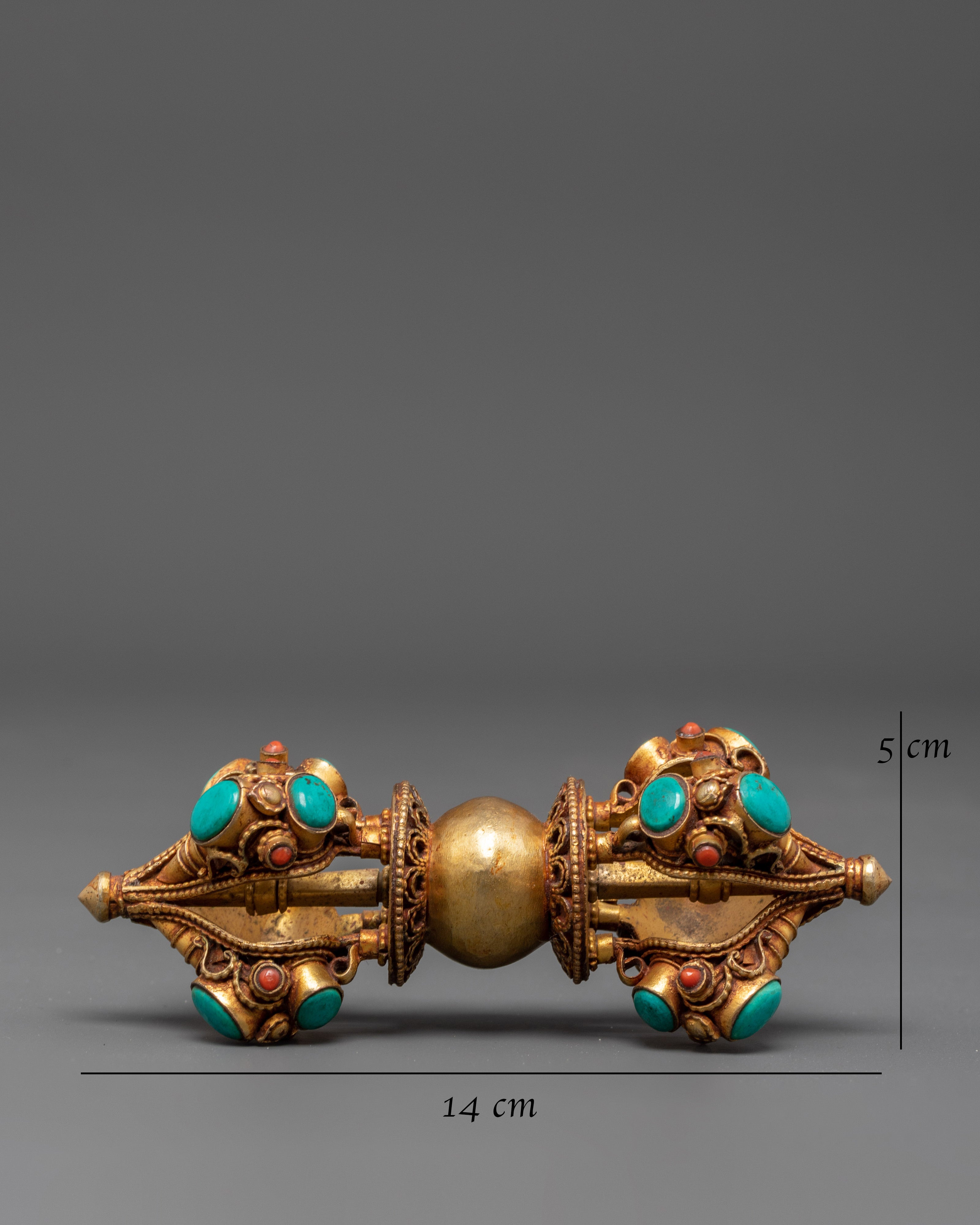 Gold Plated Vajra for Ritual Ceremonies | Spiritual Meditation Artifact