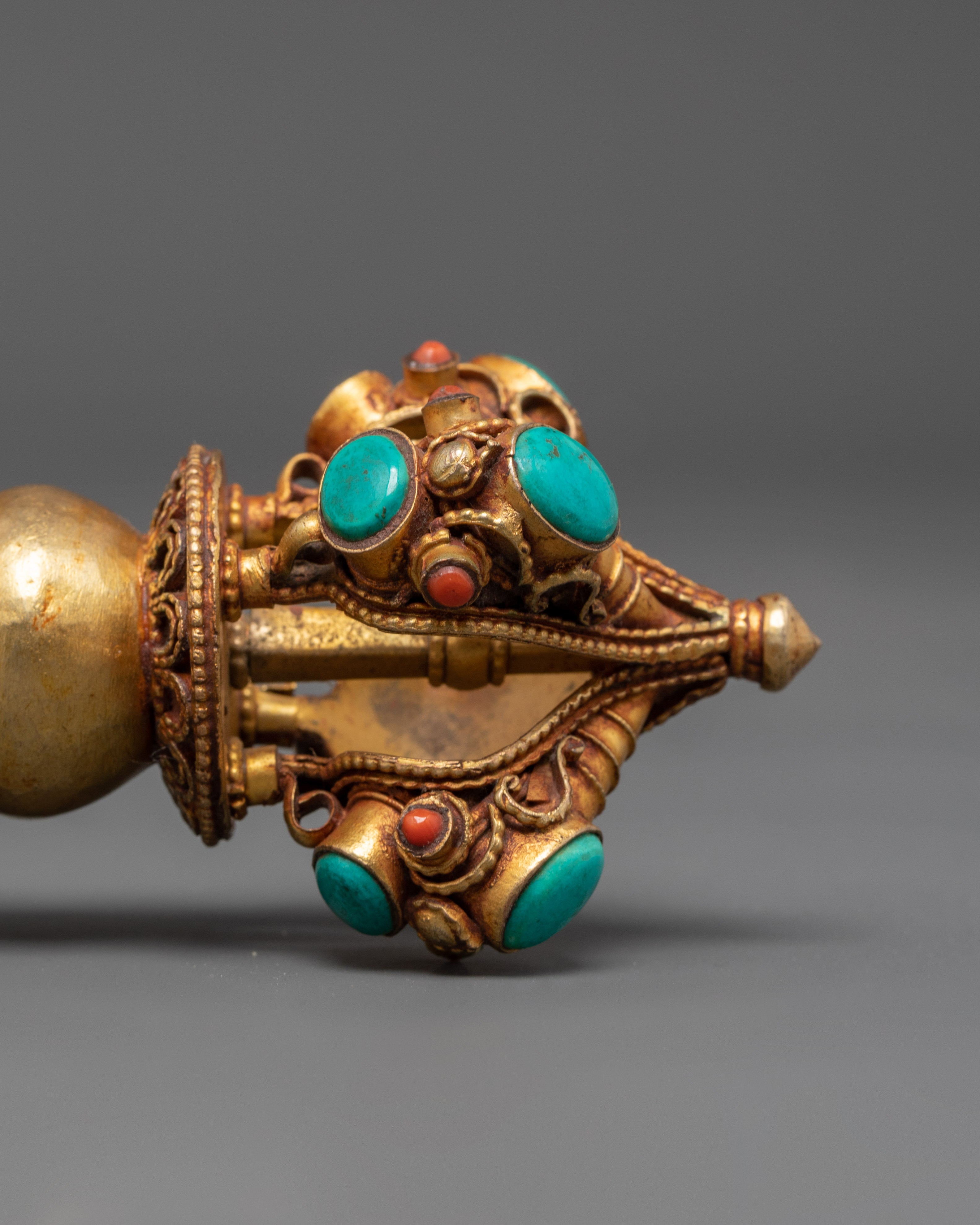Gold Plated Vajra for Ritual Ceremonies | Spiritual Meditation Artifact