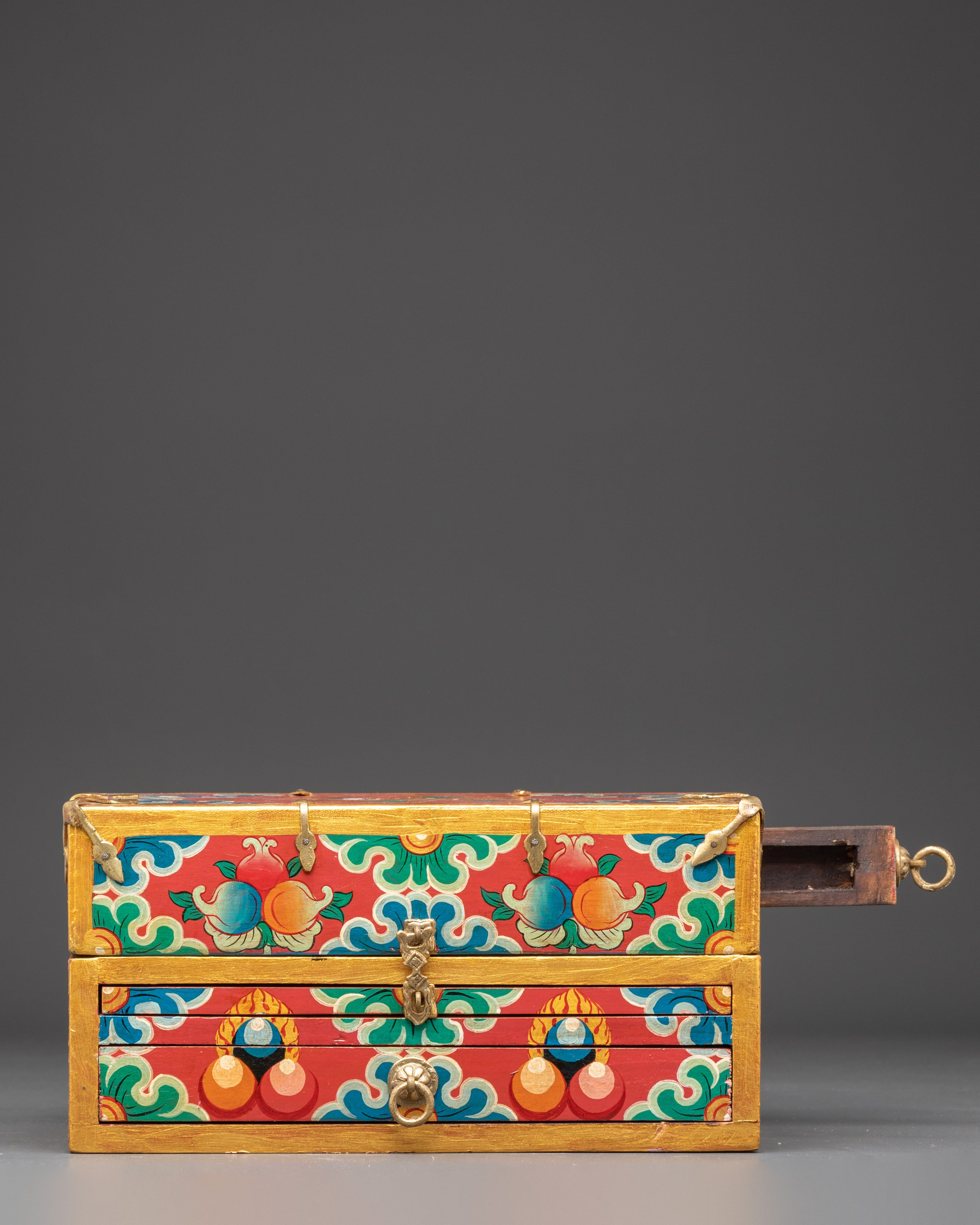Sacred Tibetan Traveling Altar Box | Buddhist Ritual Box