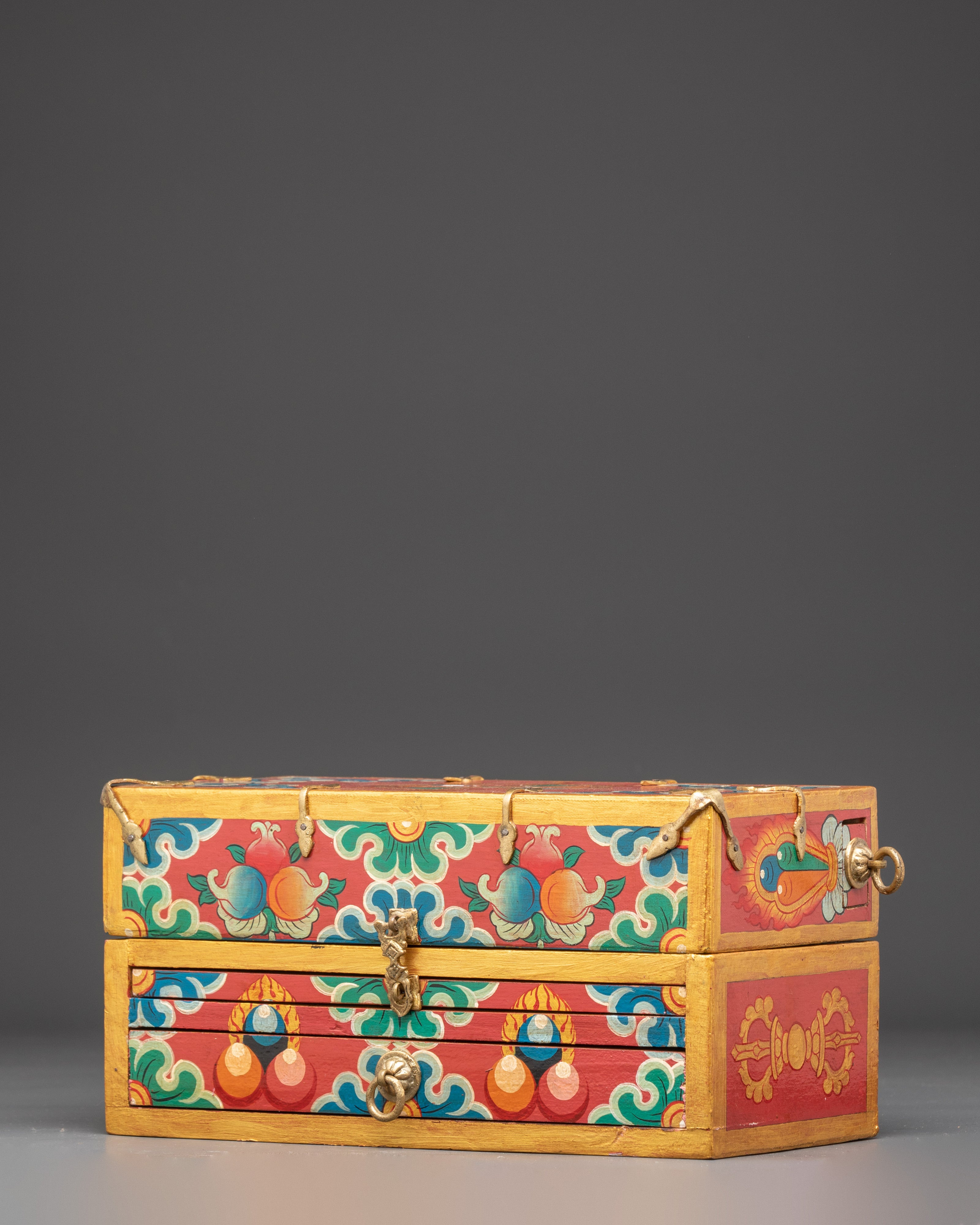 Sacred Tibetan Traveling Altar Box | Buddhist Ritual Box