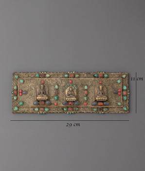 Sacred Traditional Tibetan Buddhist Prayer Book | Copper Silver Prayer Text