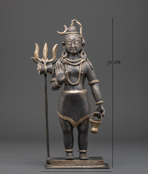 Lord Shiva Copper Statue | Symbol of Wisdom and Purification