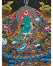 Green Tara Thangka Painting