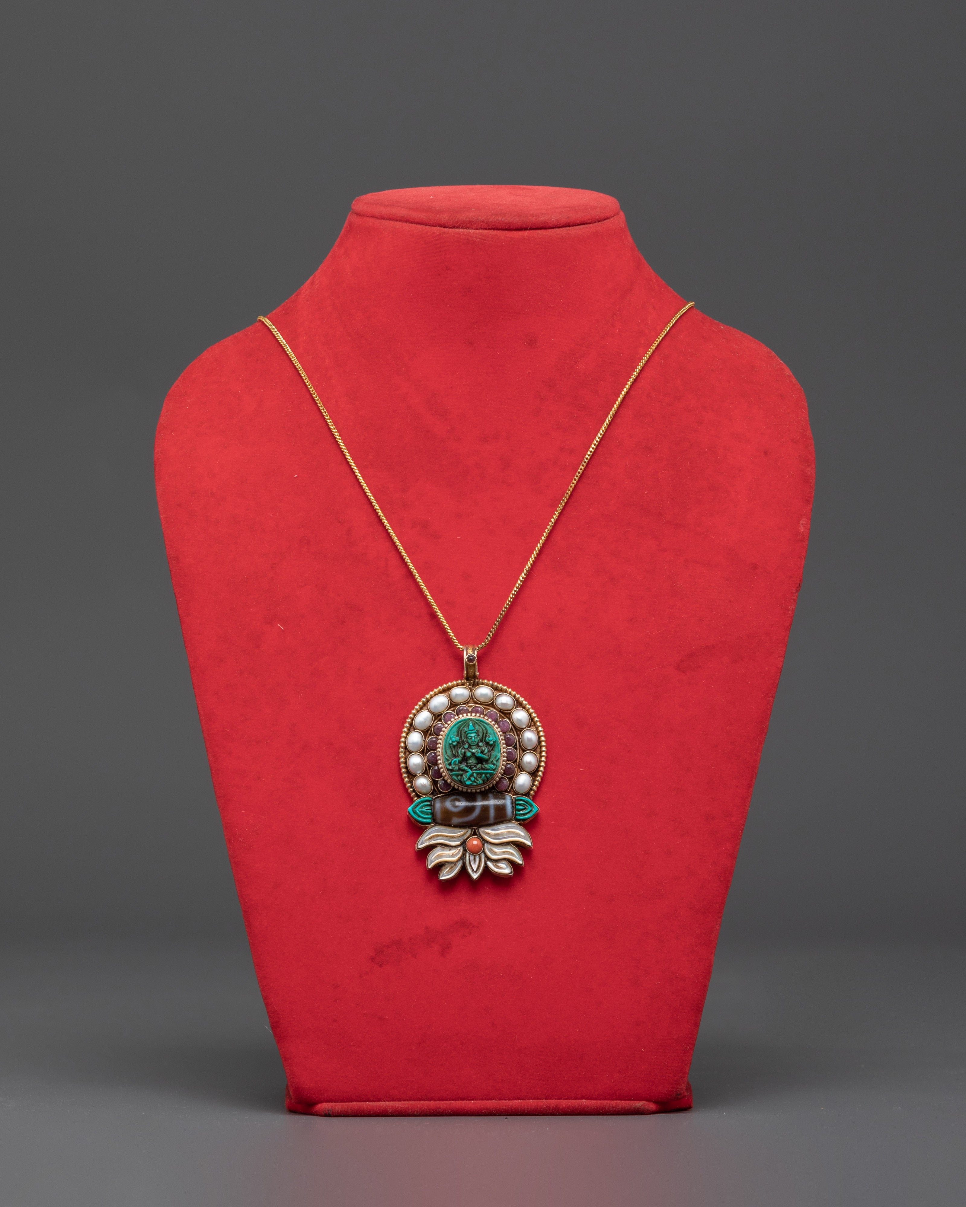 Handcrafted Green Tara Locket Pendent
