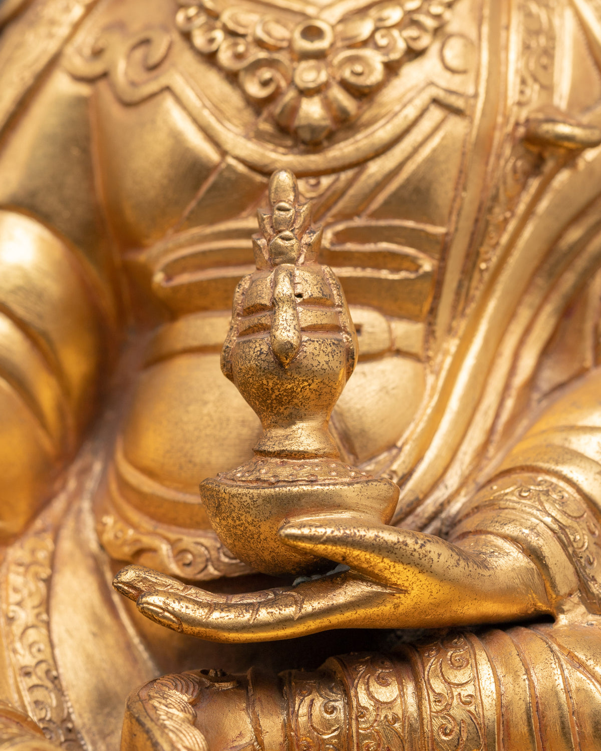 Altar Buddhist Guru Rinpoche Statue | Traditional Himalayan Artwork