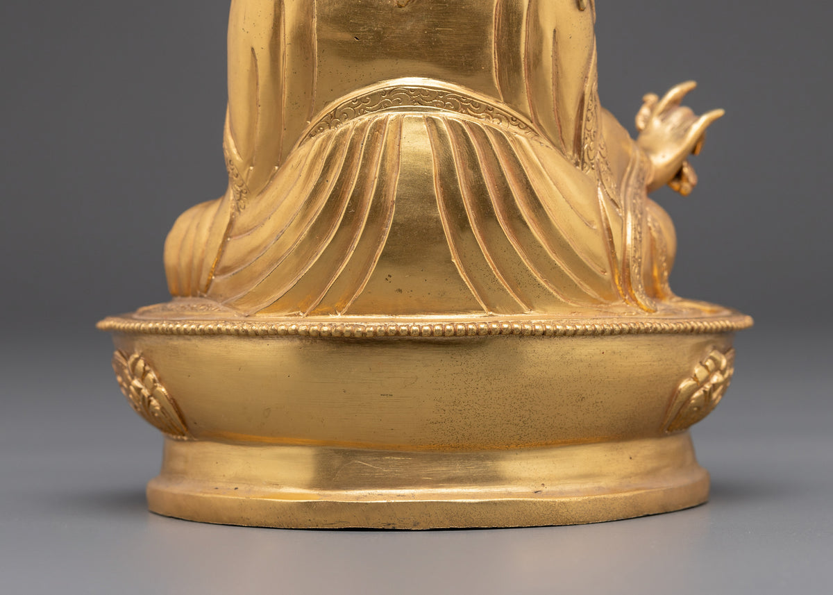 Altar Buddhist Guru Rinpoche Statue | Traditional Himalayan Artwork