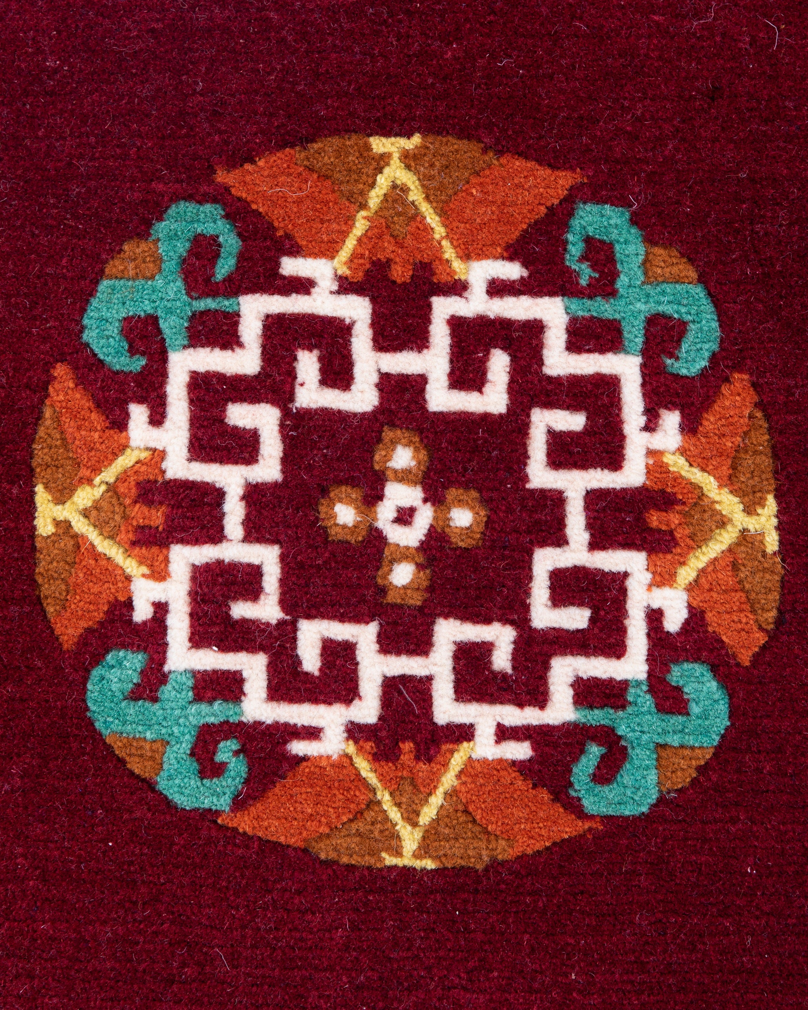 Handmade Meditation Chair Rug | Tibetan Wool Cushion Mat for Mindfulness Practice