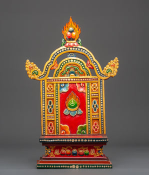 Handcrafted Wooden Throne for Statue | Tibetan Buddhist Altar Seat