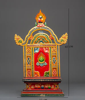 Handcrafted Wooden Throne for Statue | Tibetan Buddhist Altar Seat