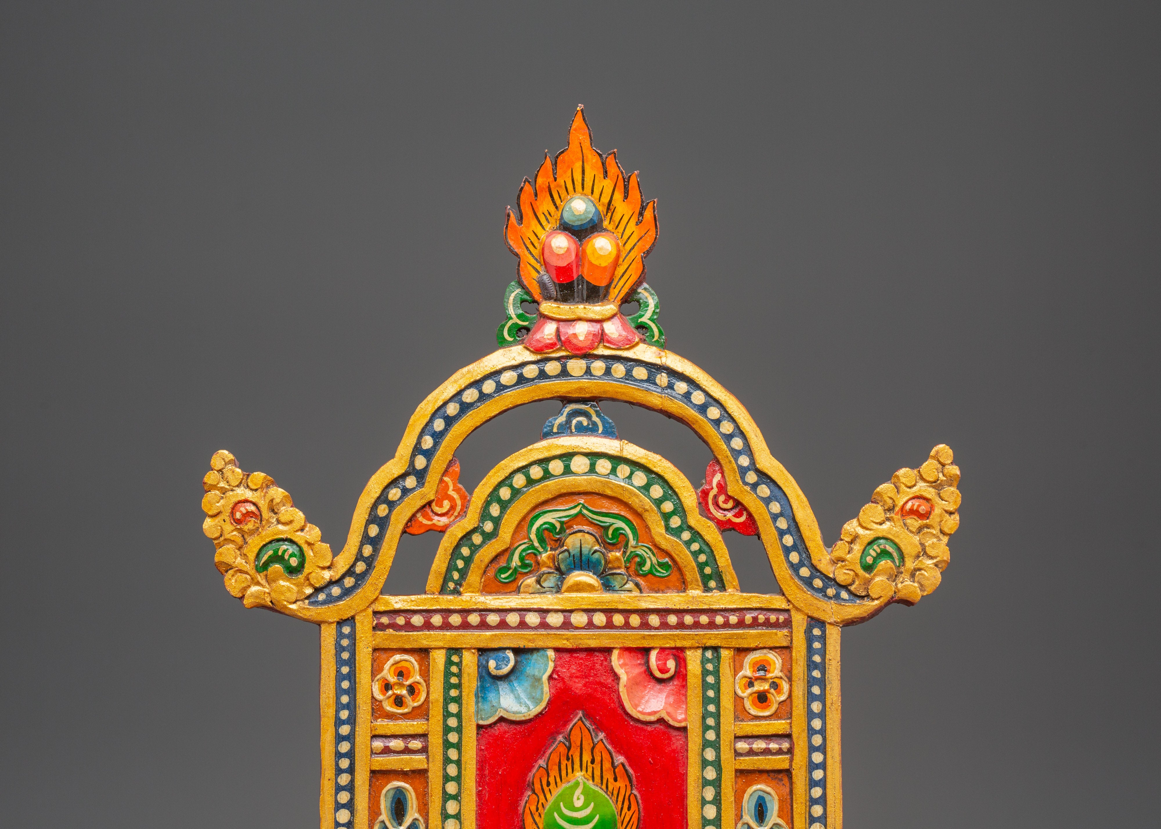 Handcrafted Wooden Throne for Statue | Tibetan Buddhist Altar Seat