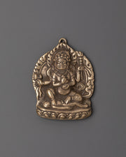 Buddhist Four Armed Mahakala Wall Hanging | Sacred Tibetan Art Decor