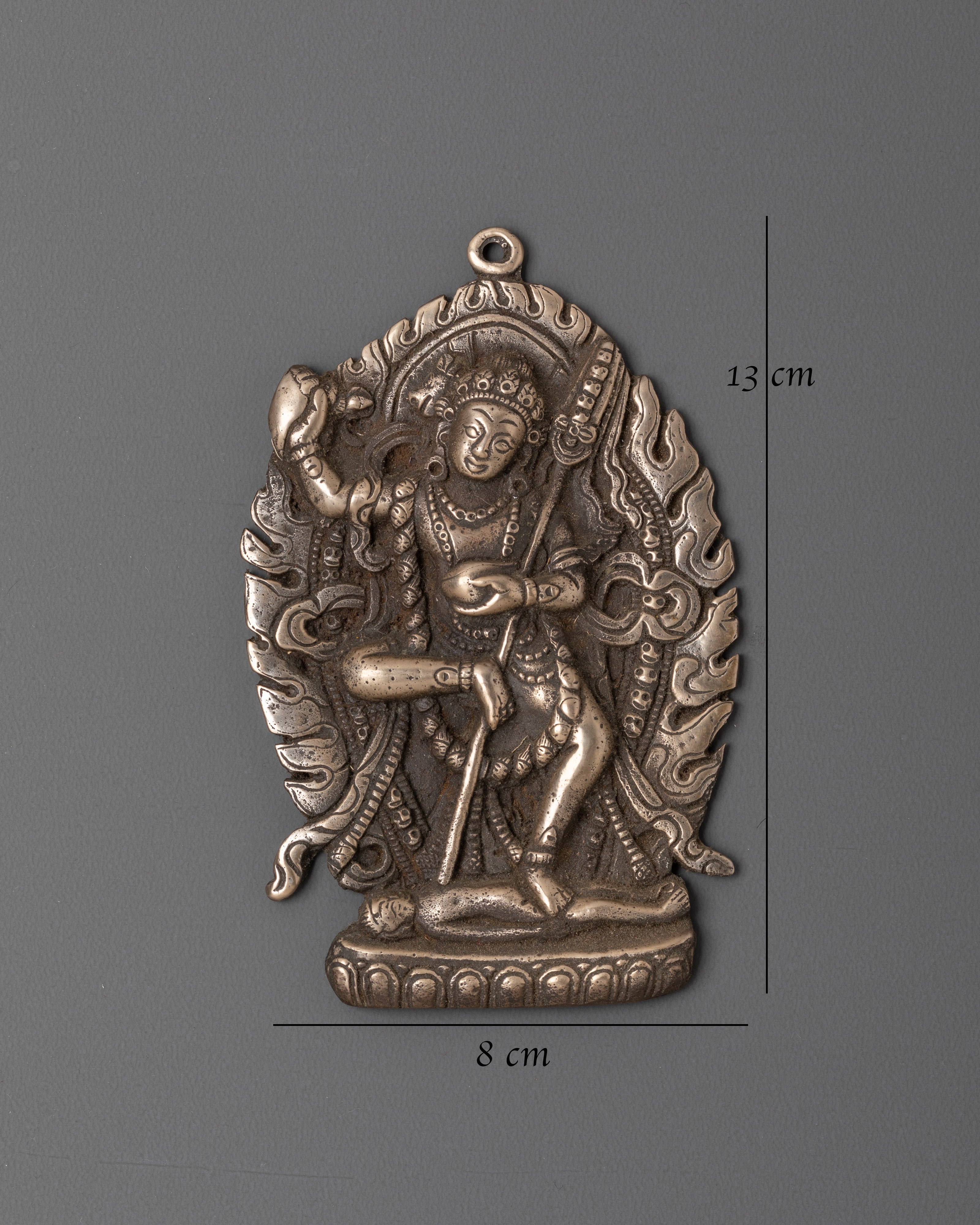 Tibetan Vajrayogini Wall Hanging | Brass Alloy Buddhist Goddess Decor