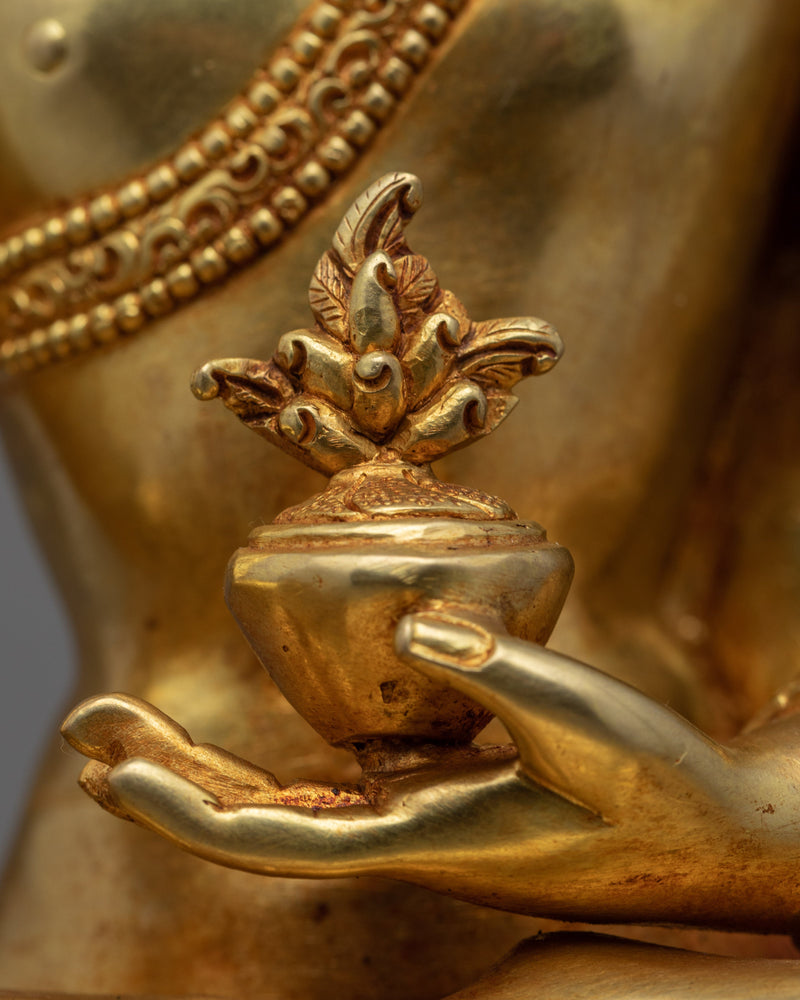 Medicine Buddha Puja Statue | Traditional Healing Buddha Sculpture