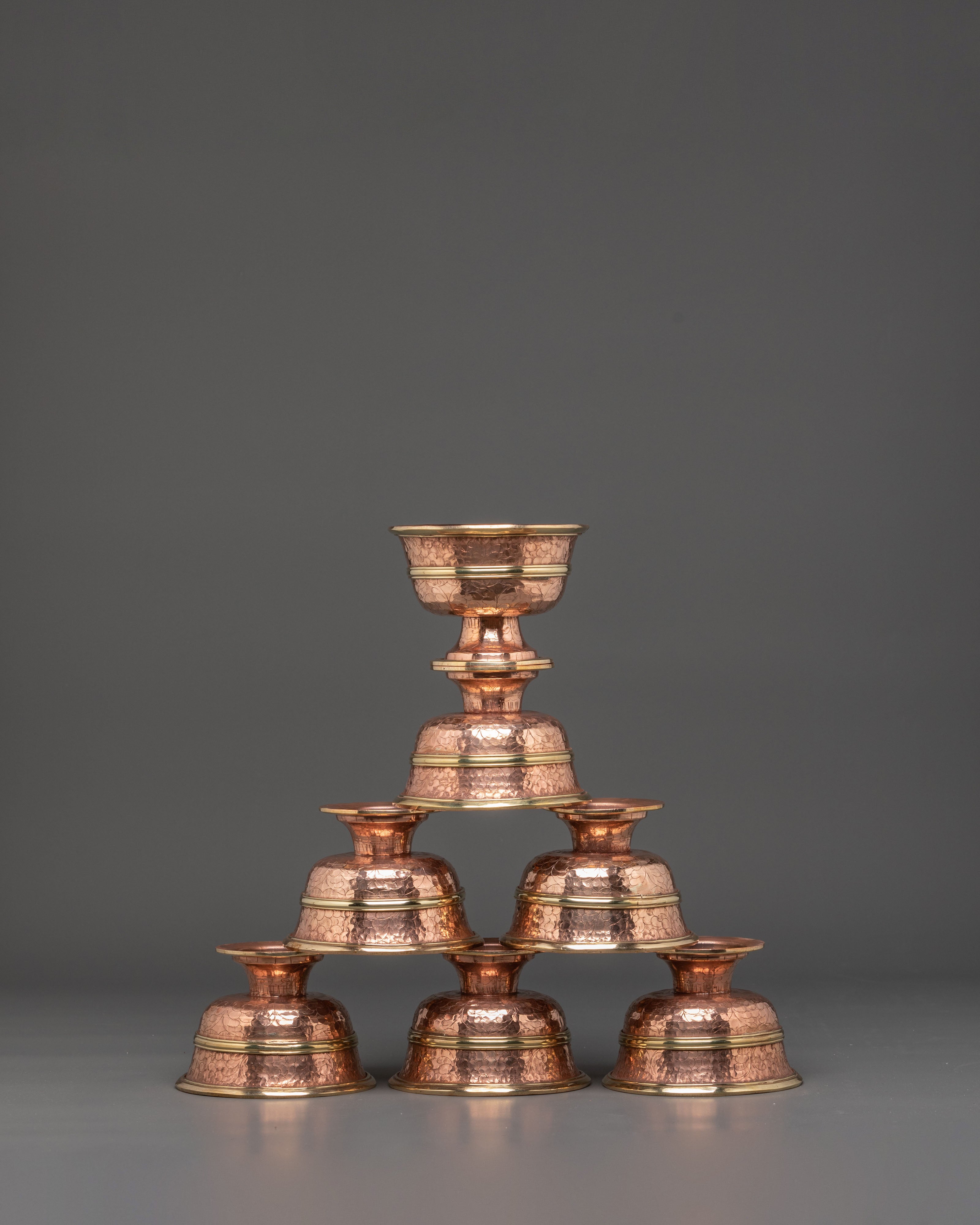 Offering Bowl Set for Buddhist Ritual | Spiritual Meditation & Puja Ceremony