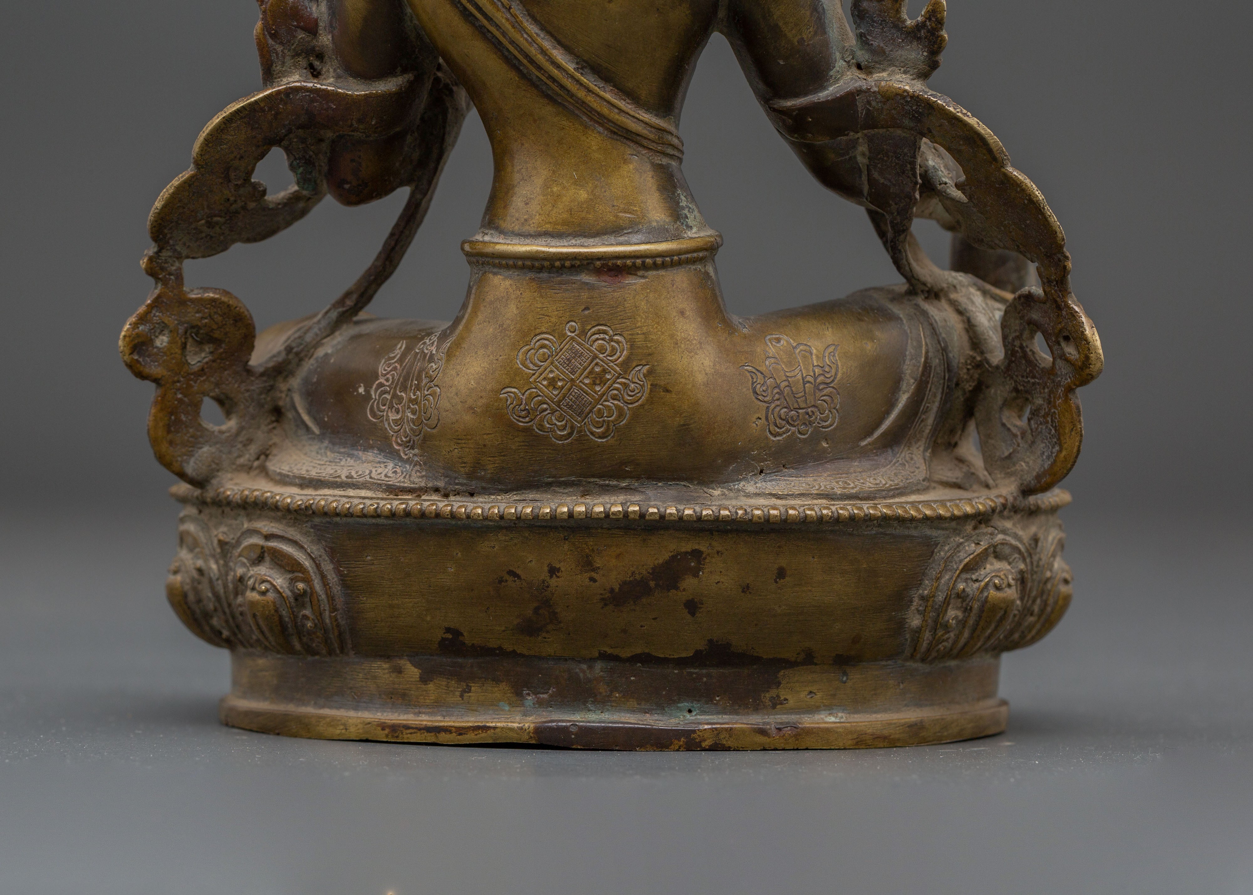 Spiritual Mother of Liberation Green Tara Statue | Tibetan Buddhist Copper Sculpture