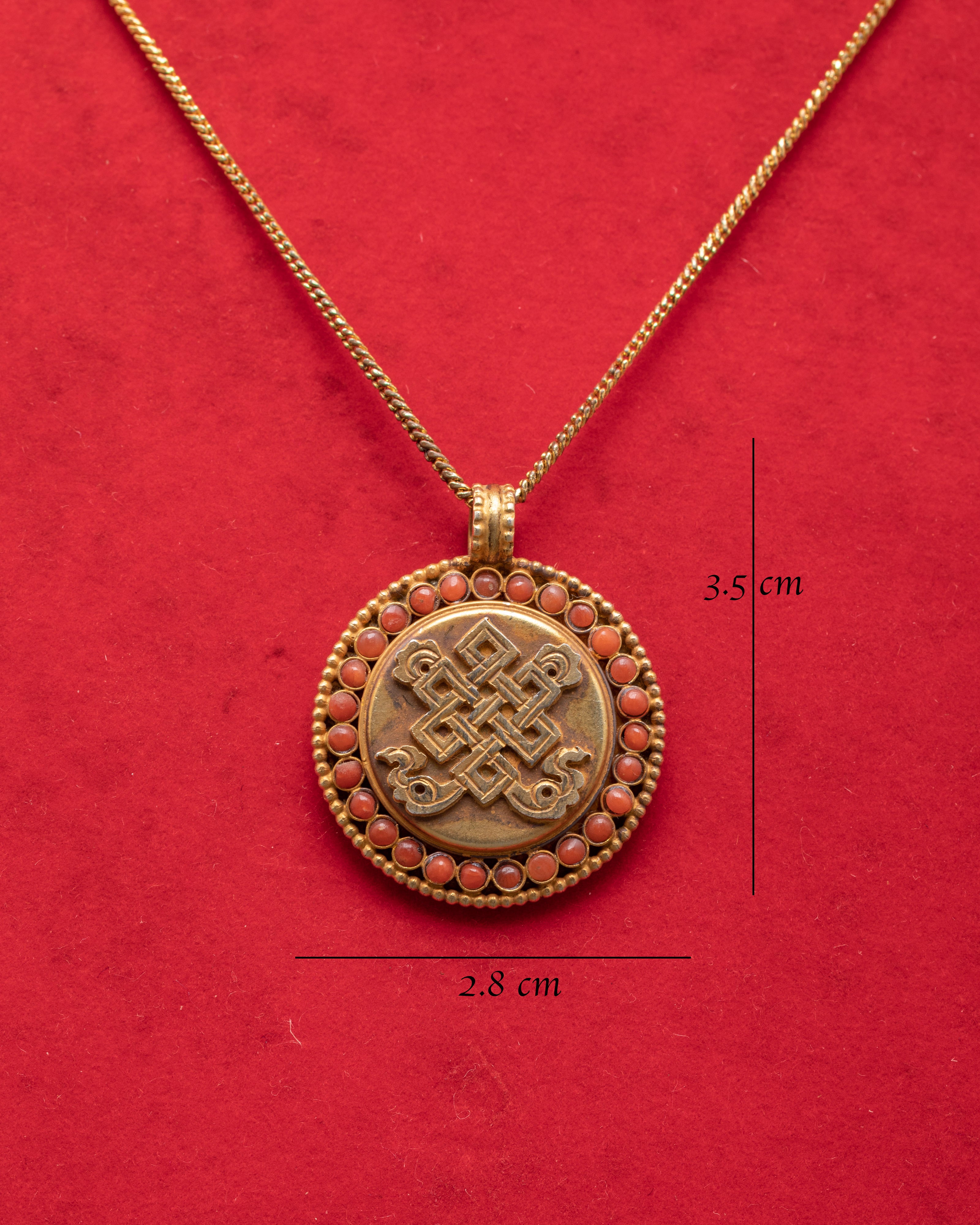 Endless Knot Locket | Tibetan Buddhist Jewelry