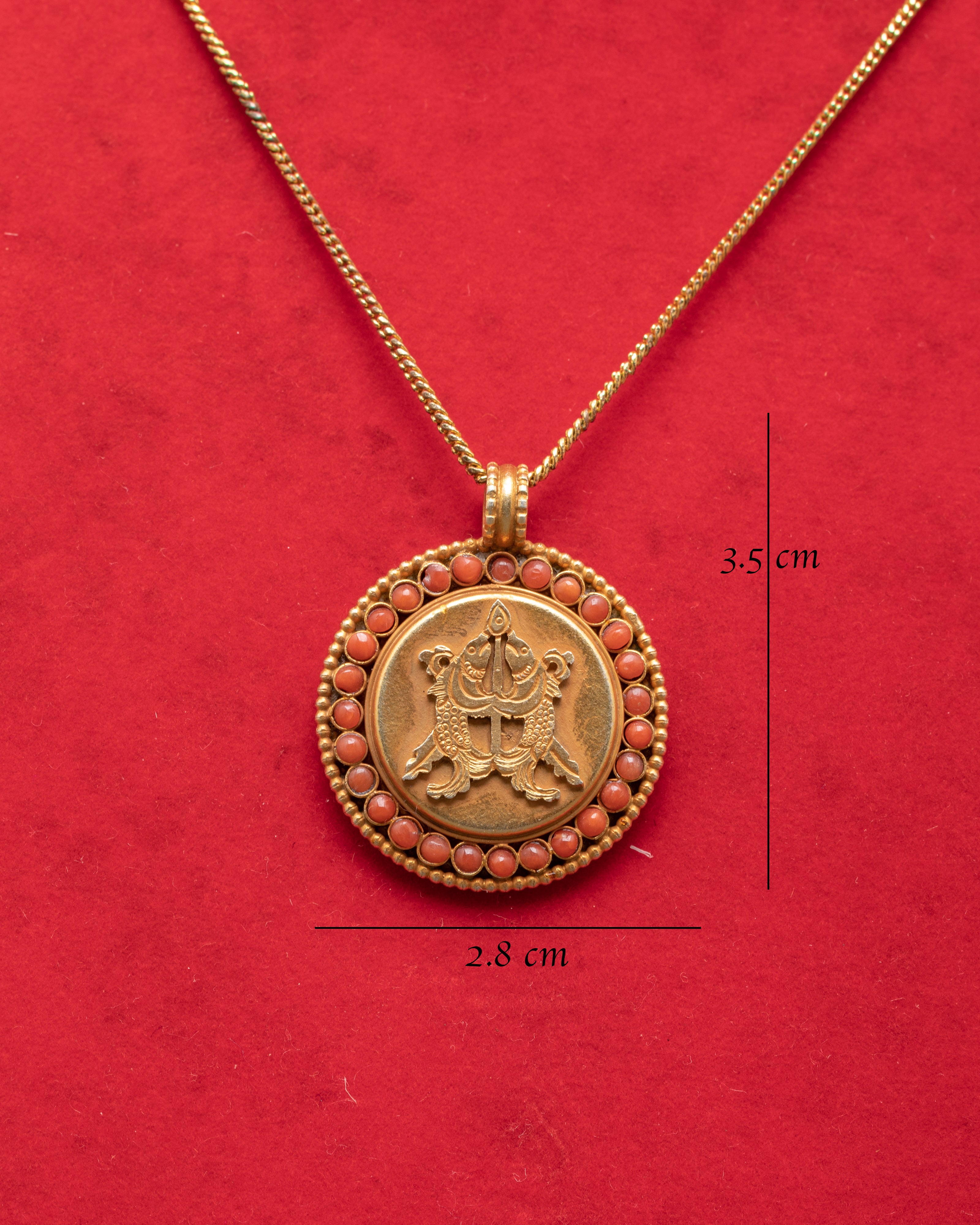 Tibetan Auspicious Symbol Locket | Symbol of Good Fortune & Spiritual Liberation
