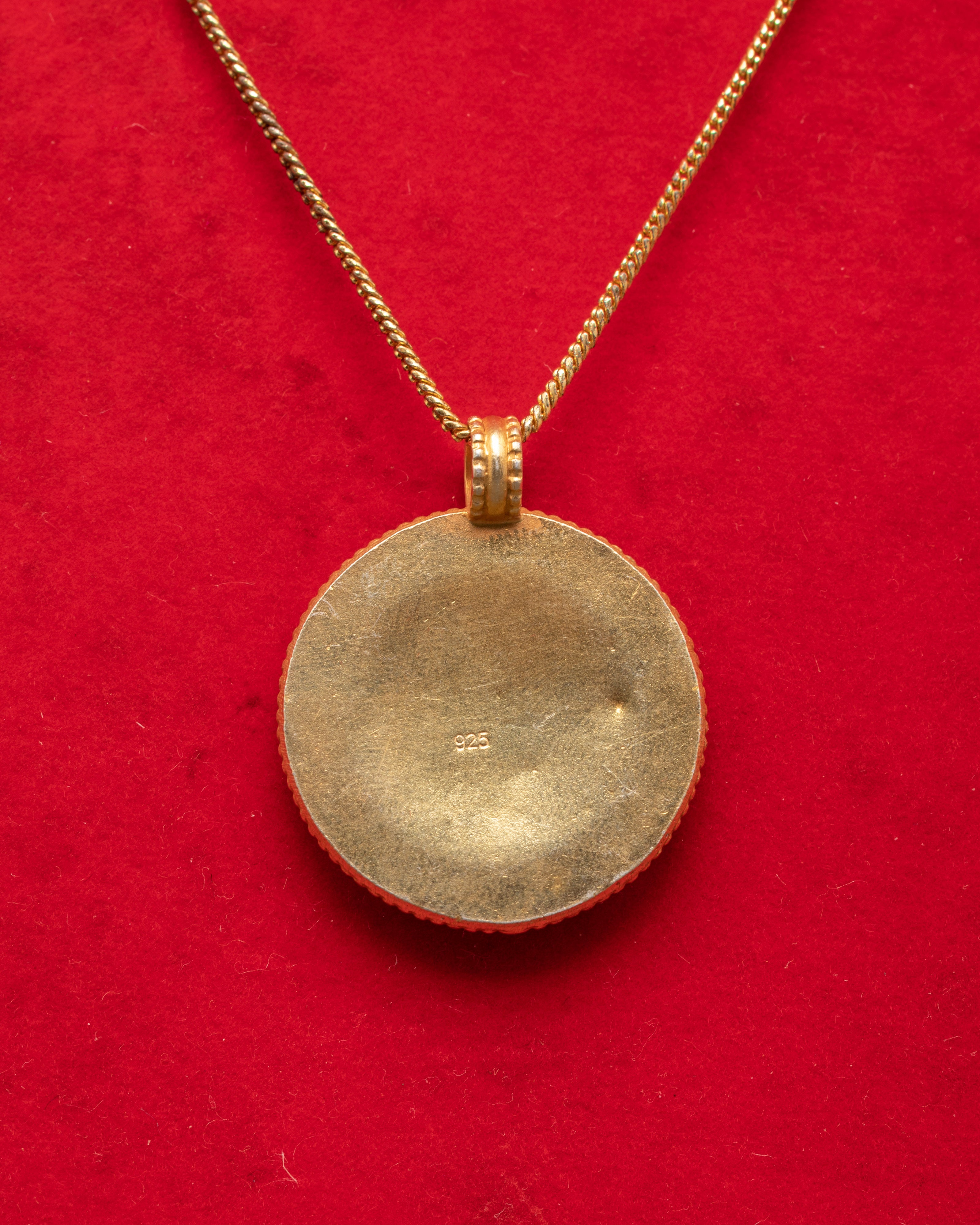Handcrafted Dharma Wheel Pendant | Turquoise Silver & Gold Plated Jewelry