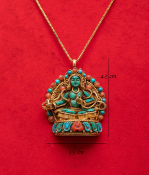 Compassionate Goddess Green Tara Locket | Mother of All Buddhas