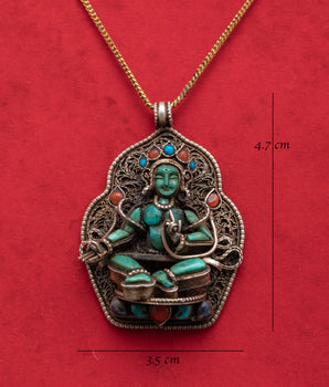 Shyama Tara Statue Locket | Goddess of Compassion and Protection