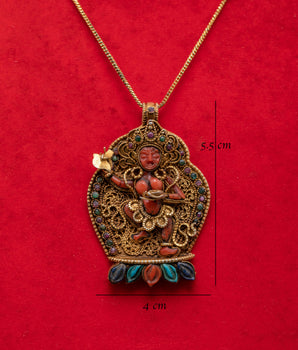 Tibetan Vajravarahi Dakini Pendant | Buddhist Feminine Wisdom Jewelry