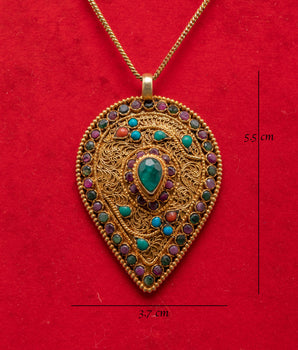 Ruby Locket with Gold Plating | Spiritual Ruby Jewelry
